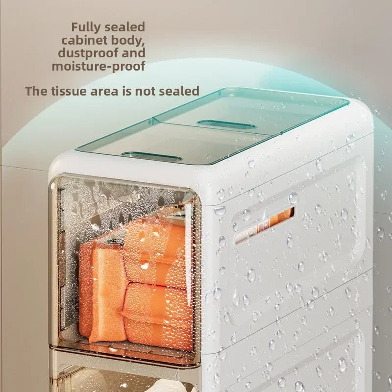 Multi-functional Crack Locker, Clothing Sundries, Drawer Type Storage Cabinet, Bathroom Gap, Layered Storage Cabinet Oasis Select