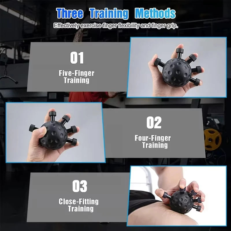 Five-Finger Trainer with Grip Ball,Finger Rehabilitation Device,Hand Strength Training, Wrist Gripper, Portable Finger Exerciser Oasis Select