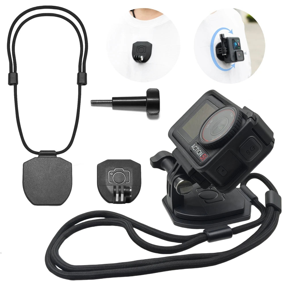 Magnetic Neck Strap Mount for GoPro, DJI Osmo & Insta360