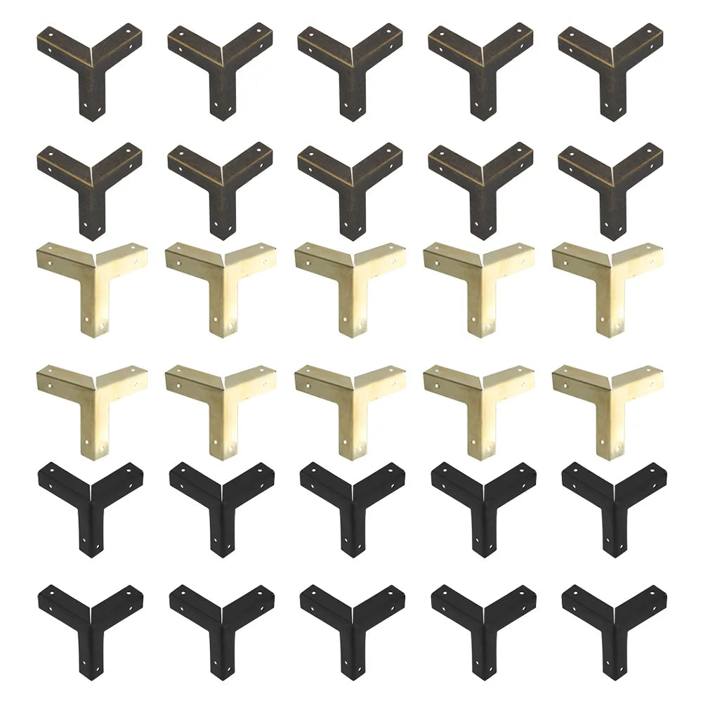 10PCS Storage Case Box Corners Brackets Jewelry Box Side Corner Protectors Furniture Corner Protector With Screw Hardware Oasis Select