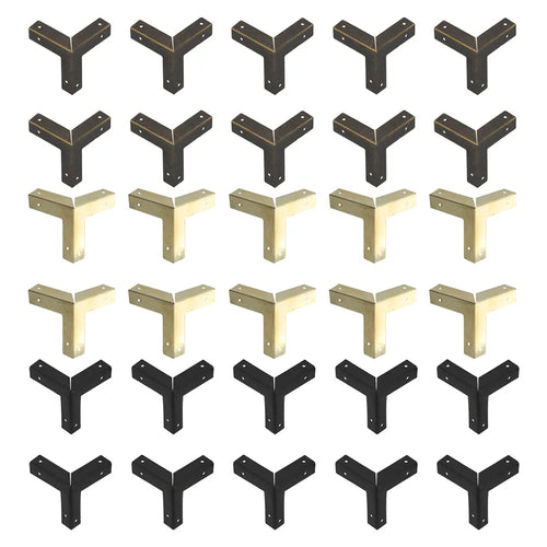 10PCS Storage Case Box Corners Brackets Jewelry Box Side Corner Protectors Furniture Corner Protector With Screw Hardware Oasis Select