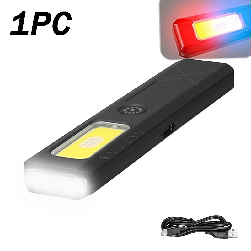 Mini Rechargeable COB LED Flashlight 550LM | 5 Modes, Clip