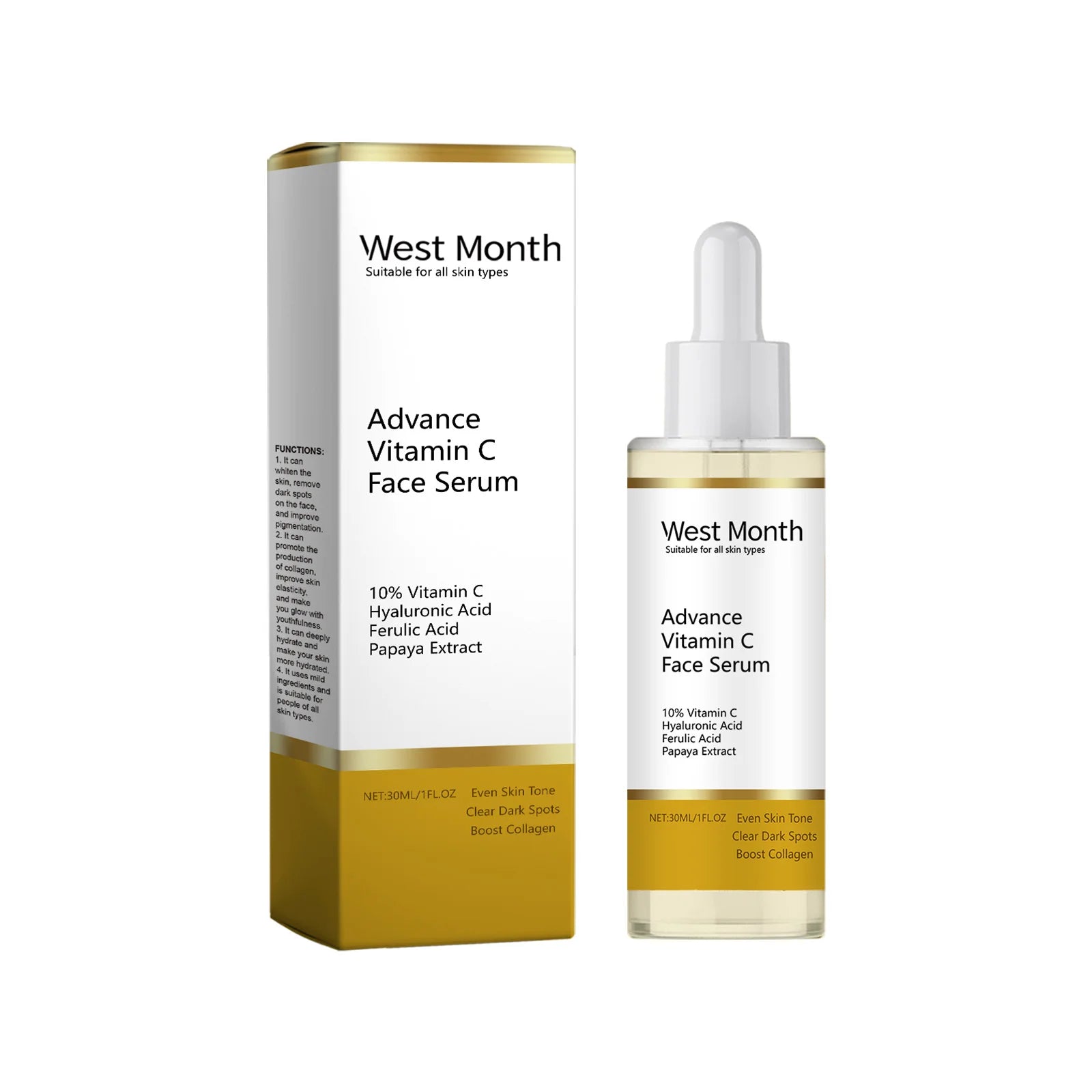 Vitamin C Face Serum – Dark Spot Corrector & Brightening Vitamin C Face Serum Oasis Select 30ml Boxed