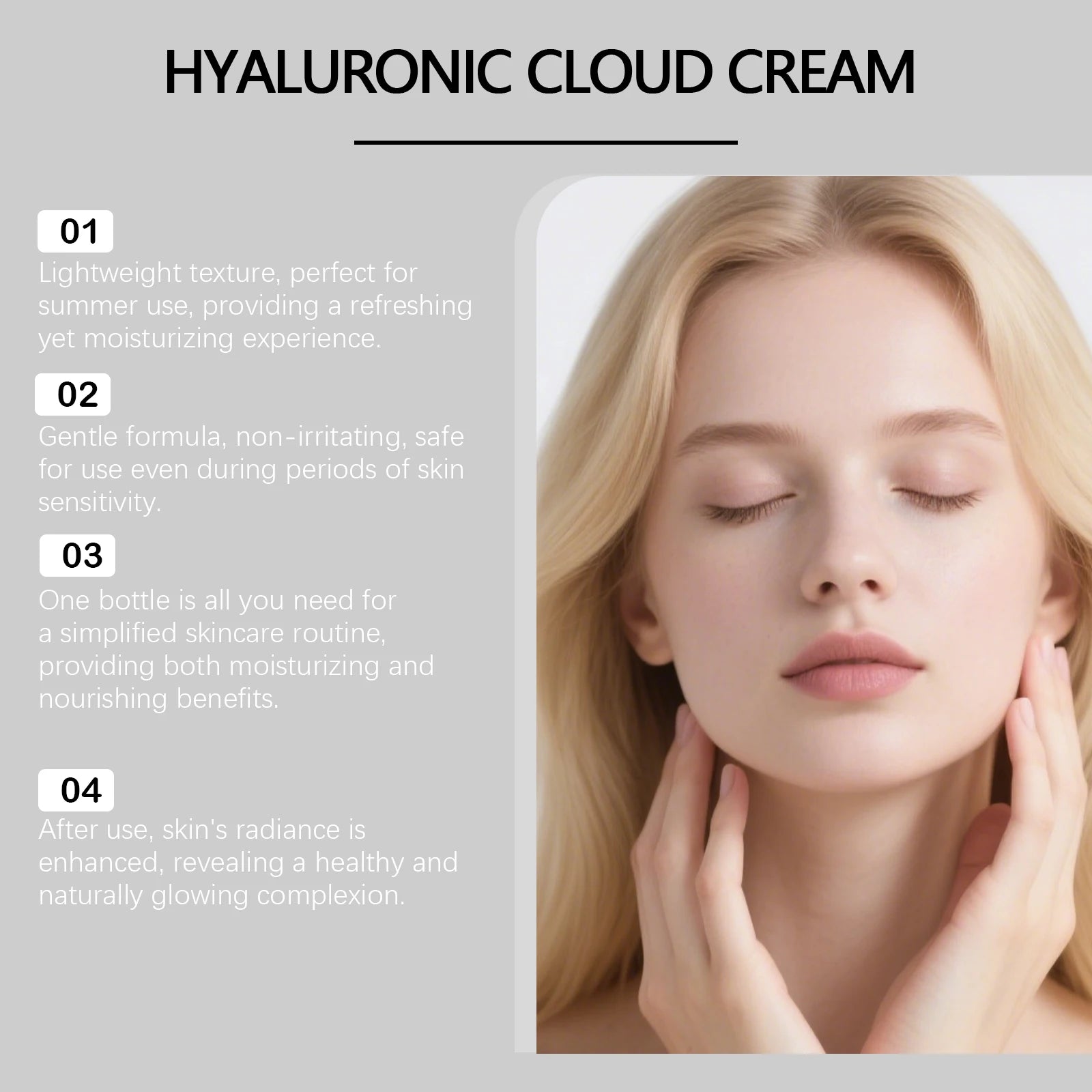 EELHOE Hyaluronic Cloud Cream – Hydrating Face Primer 50g Hydrating Face Cream Oasis Select