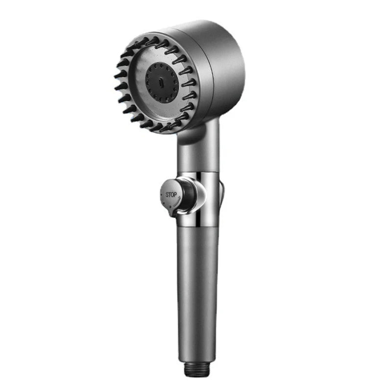 High-pressure shower head with massage brush filter 3 modes adjustable water spray Rain shower faucet Bathroom accessories Oasis Select Shower head As shown