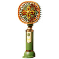 Vintage Floral Handheld Mini Fan – USB Rechargeable, 3 Speeds Handheld Portable Fan Oasis Select Green