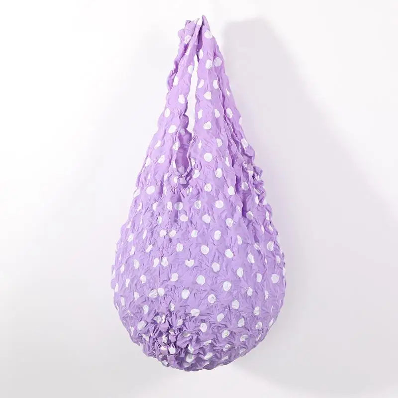 Expansion Fold Pleated Flexible Stretch Mini Shopping Bag Large Capacity Bubble Elastic Portable Handbag Storage Bag Oasis Select