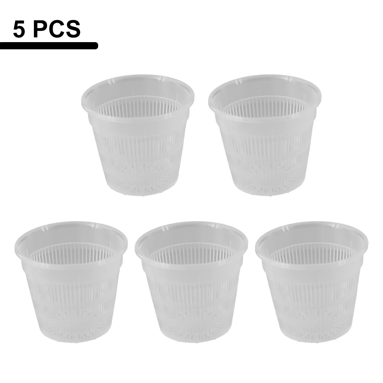5pcs Orchid Pot With Saucers Plastic Clear Flower Plant Repotting Pot With Holes Breathable Flower Plant Pot For Nursery Oasis Select 5pcs