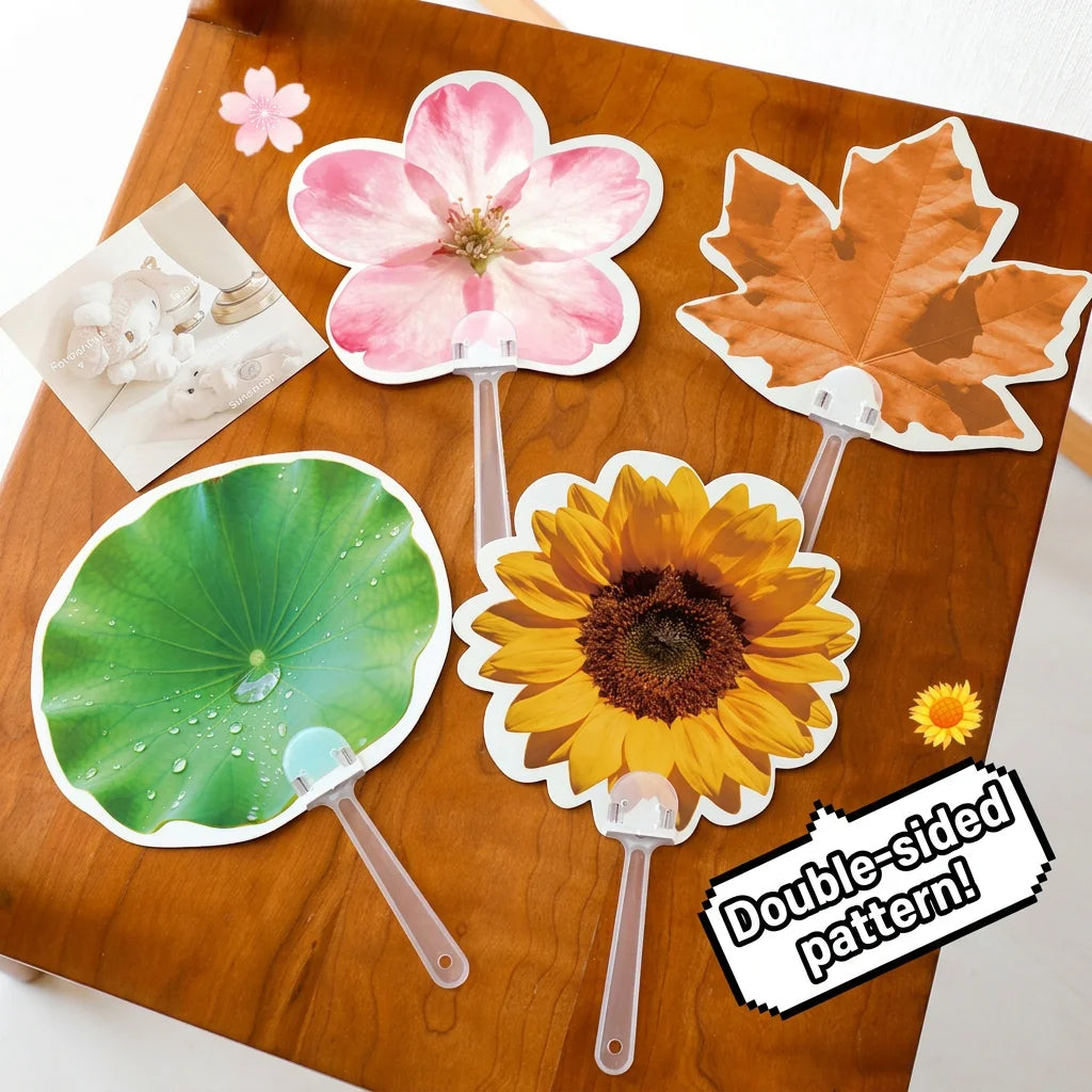 Double Sided Printed Fan Lightweight Pp Plastic Fan Summer Cooling Fan Modern For Graduation Gift Outdoor Travel Promotional Oasis Select