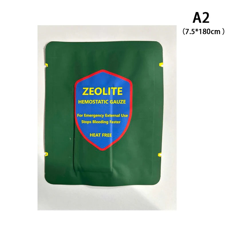 1Bag Hemostatic Kaolin Gauze Combat Emergency Trauma Z-Fold Soluble For Ifak Tactical Military First Aid Kit Medical Wound Oasis Select A2