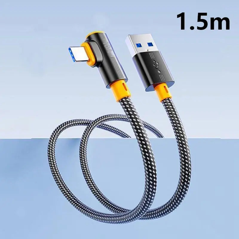 240W USB-A to USB-C 90° Fast Charging Cable 1M 1.5M 2M