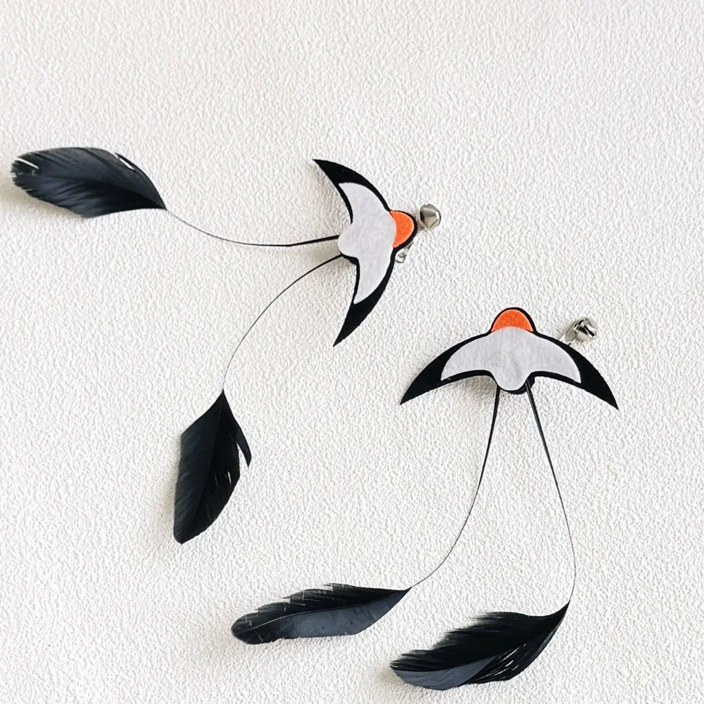 Cat Toys Teaser Sticks Swallow with Bells Feather Cat Teaser Boring Little Toy Interaction Oasis Select