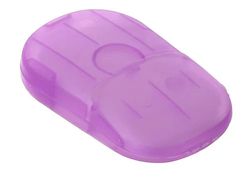 Portable Soap Paper Disposable Travel Camping Mini Cleaning Soaps for Washing Cleaning Hand for Outdoor Hiking Outdoor Supplies Oasis Select PURPLE