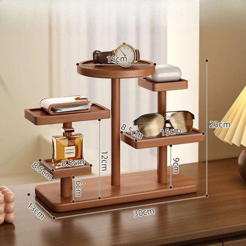 2025 New Desktop Small Display Rack Solid Wood Entrance Storage Rack Key Hanging Rack for Entering and Leaving The House Oasis Select F