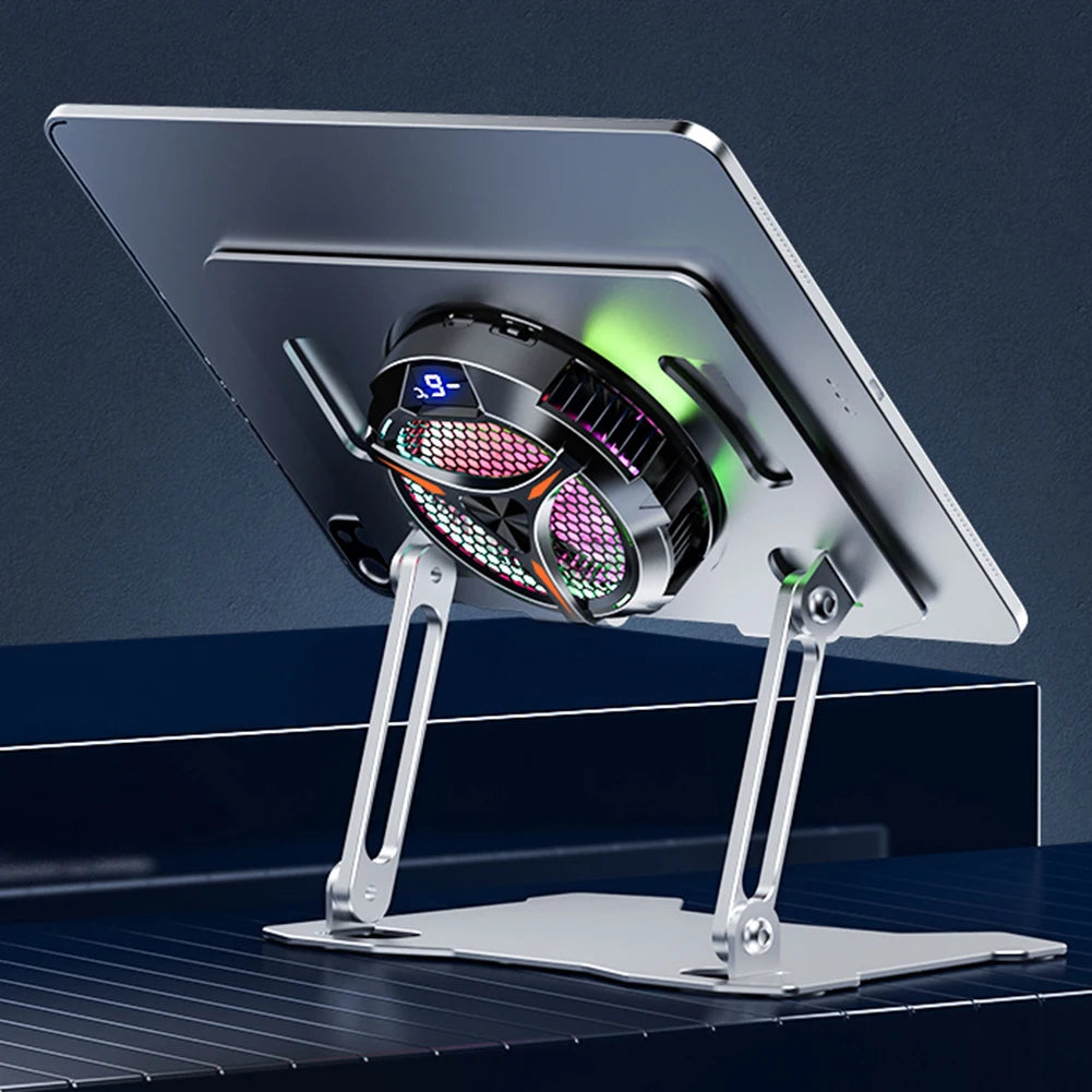 Magnetic Universal Tablet Cooler with Temperature Display for iPad Cooling Fan RGB Lighting Radiator Cooler for Dedicated Tablet Oasis Select China Mainland
