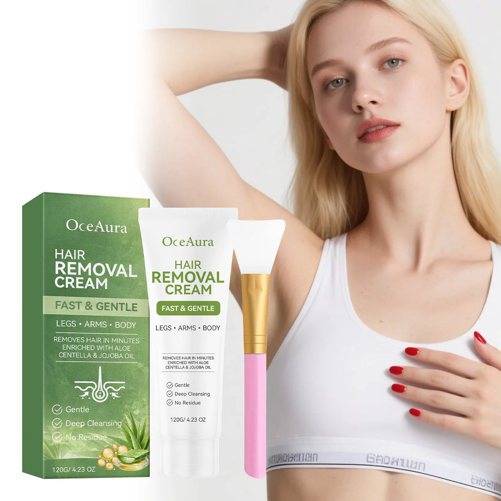 OceAura Painless Hair Removal Cream – Legs, Arms & Underarms Hair Removal Cream Oasis Select