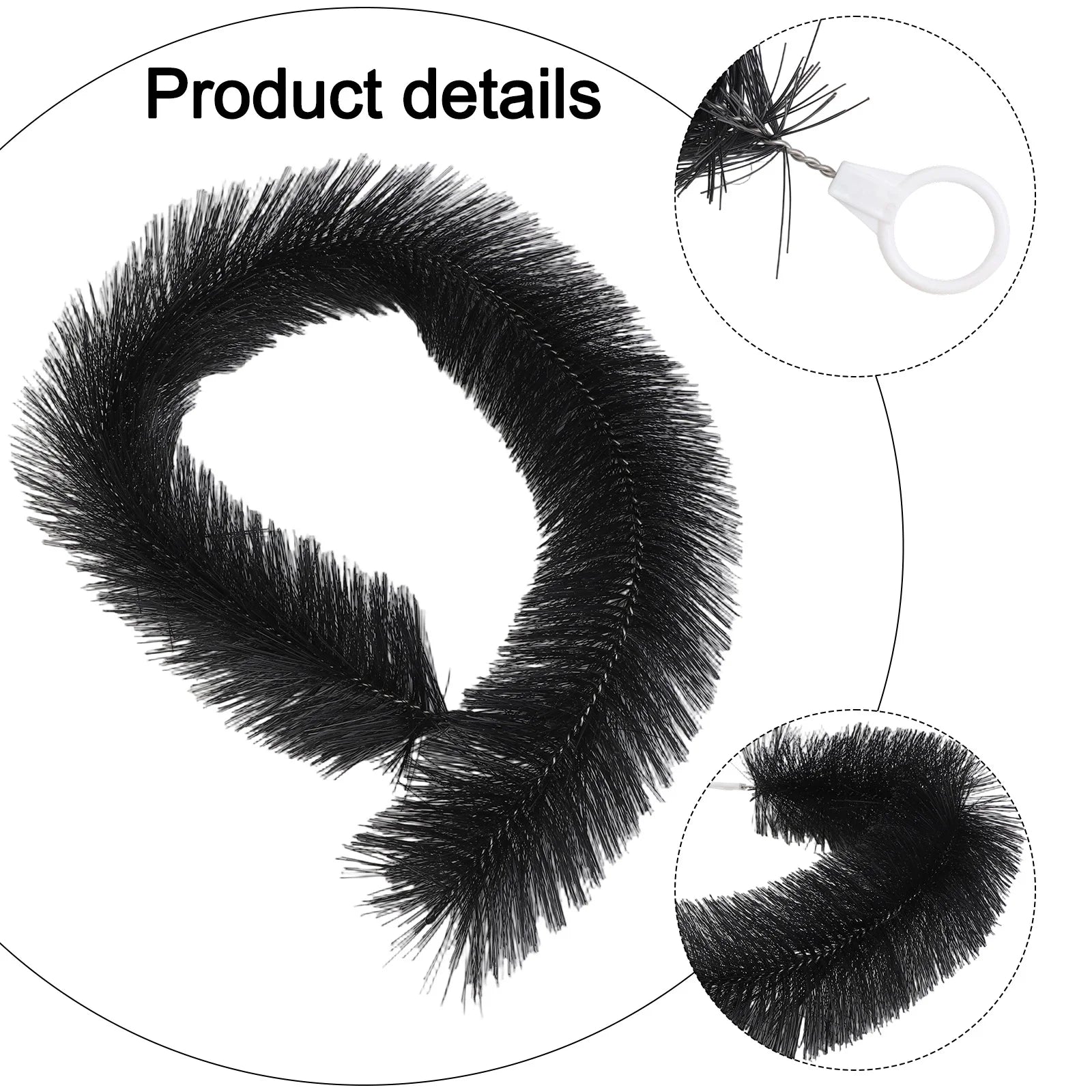 1M Gutter Guard Brush Leaf Filter Roof Leaf Guard Cleaner Heavy Duty Twig Filter For Roof Downpipe Roof Brush Oasis Select