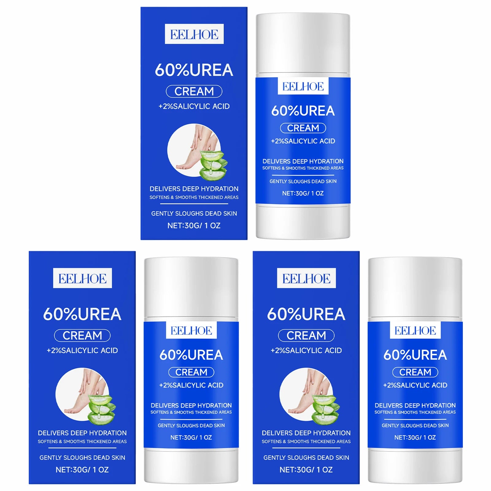 Urea 40% + Salicylic Acid 2% Foot Cream – Repair Cracked Heels Foot Cream Oasis Select 3pcs