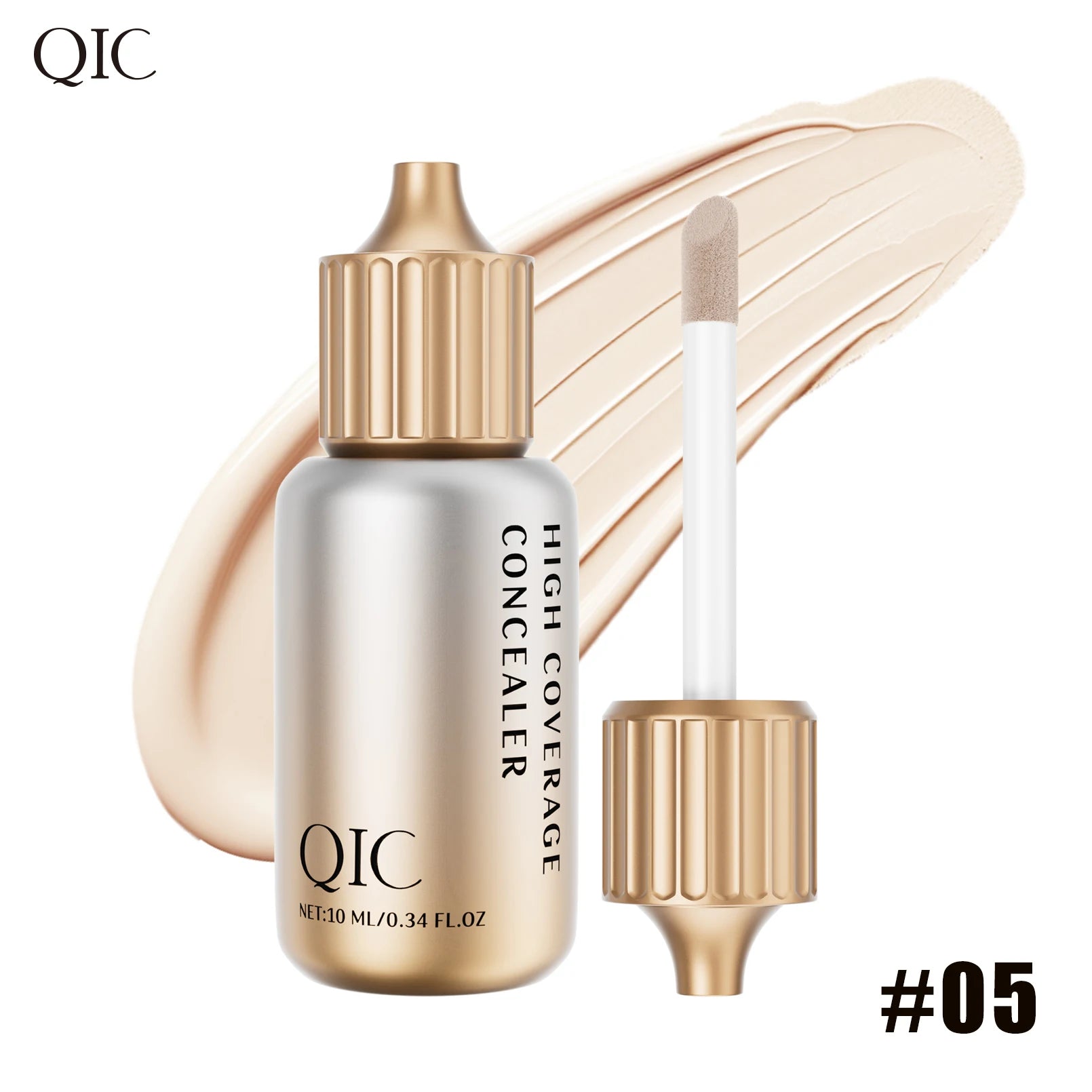 QIC Liquid Concealer – Full Coverage, Matte & Waterproof
