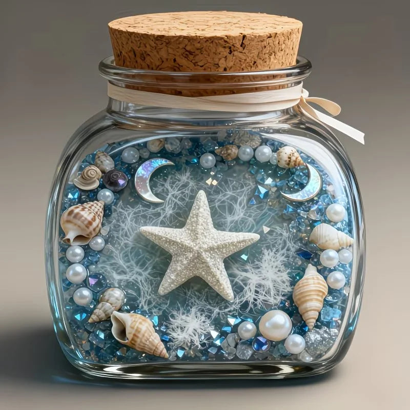 Ocean Style Nail Glitter Decorations – Star Moon Conch Resin