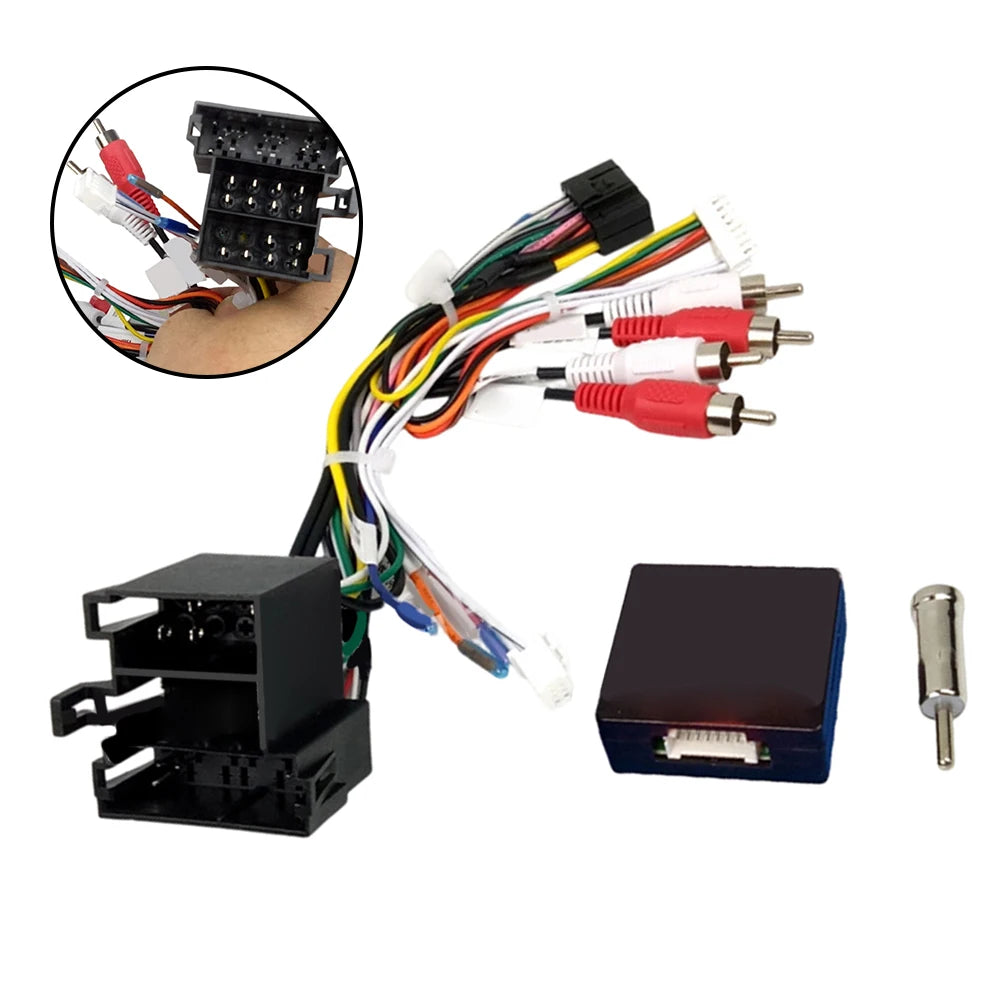16-Pin Automotive Harness Adapter and CAN Bus Decoder Box for Aftermarket Audio Installation in For Fiat For Doblo Vehicles Oasis Select