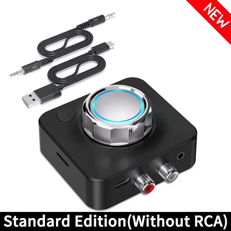 Bluetooth 5.0 Audio Receiver 3D Stereo Music Wireless Adapter TF Card RCA 3.5mm 3.5 AUX Jack For Car Speaker Amplifier Headphone Oasis Select NO RCA Cable(New)