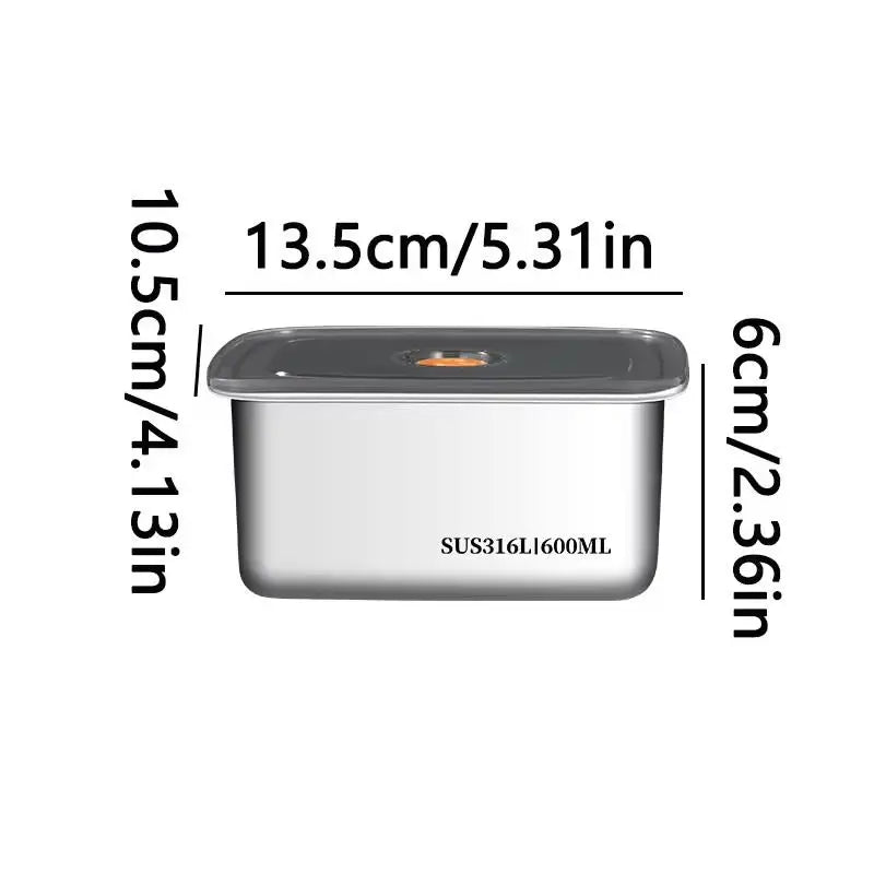 HOUKEA SUS316 Stainless Steel Airtight Bento Lunch Box