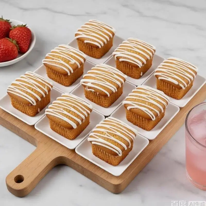 Compostable Sugarcane Dessert Plates – 10 or 25 Pack | Eco Snack
