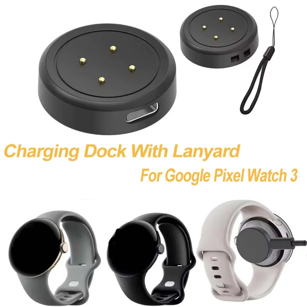 Fast Charging Dock for Google Pixel Watch 3, 3XL & 2 + Lanyard Smartwatch Charging Dock Oasis Select