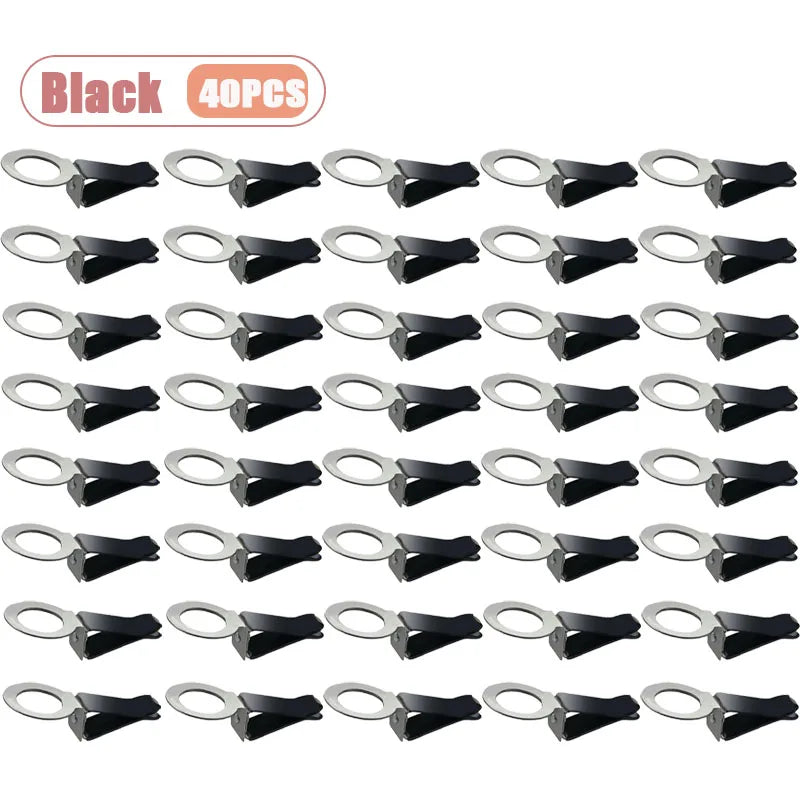 1-60PCS Car Air Vent Perfume Clip 360° Rotatable Air Vent Fragrance Diffuser DIY Car Accessories Interior Decoration Oasis Select Black-40PCS