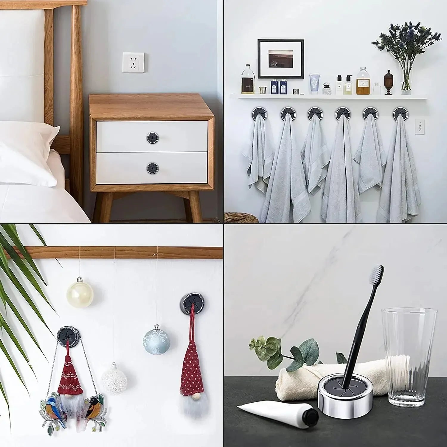3PCS Non Punching Dishwashing Cloth Storage Clip Dishcloth Clip Kitchen Household Gloves Hook Towel Rack Hole Clip Wall Hanging Oasis Select