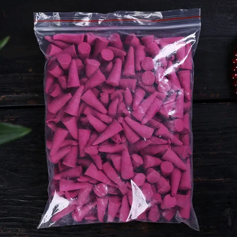 Mix Incense Cones Rose Jasmine Lavender Aroma Cones Smoke Odor Fragrance Incenso Cone Meditation Relaxation Aromatherapy Oasis Select rose 120pcs