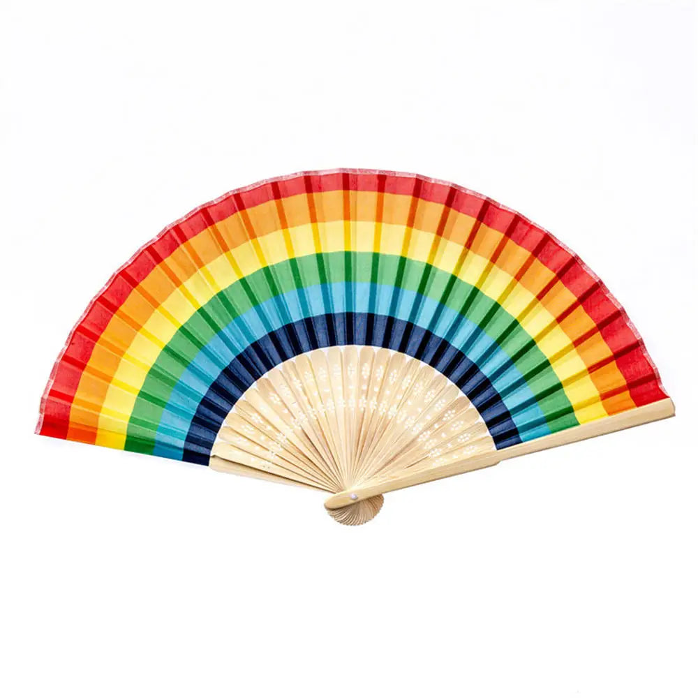 Chinese Engraved Folding Hand Fan Wooden Shank Classical Dance Tassel Fan Wedding Birthday Party Favor Fan Decor Gifts For Guest Oasis Select B