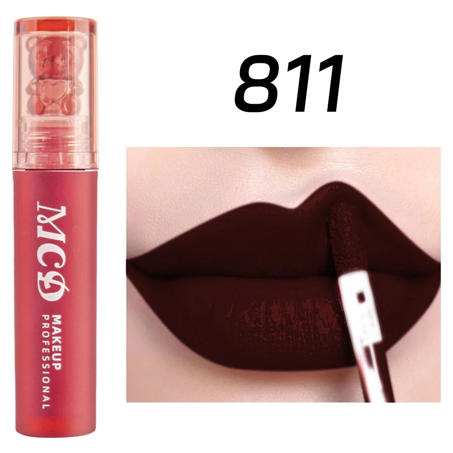MCD 12-Color Lip Gloss Set – Matte Velvet Liquid Lipstick