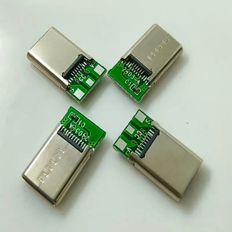 3 Pin Male Type C Laptop Connector 2 10 Sets with 3 Solder Joints CC Pin CTOC5 for Replacement Purposes in Schools Oasis Select