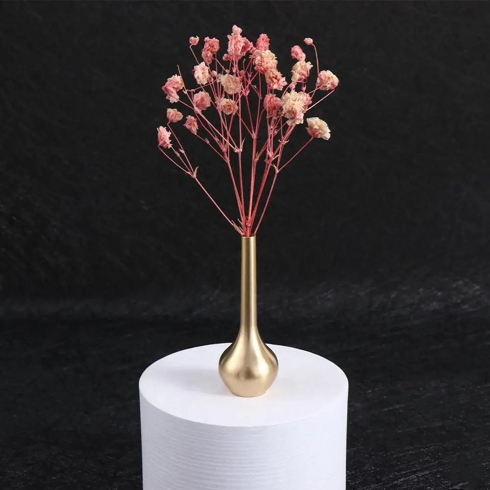 Retro Gold Copper Antique Vase | Mini Flower & Plant Decor