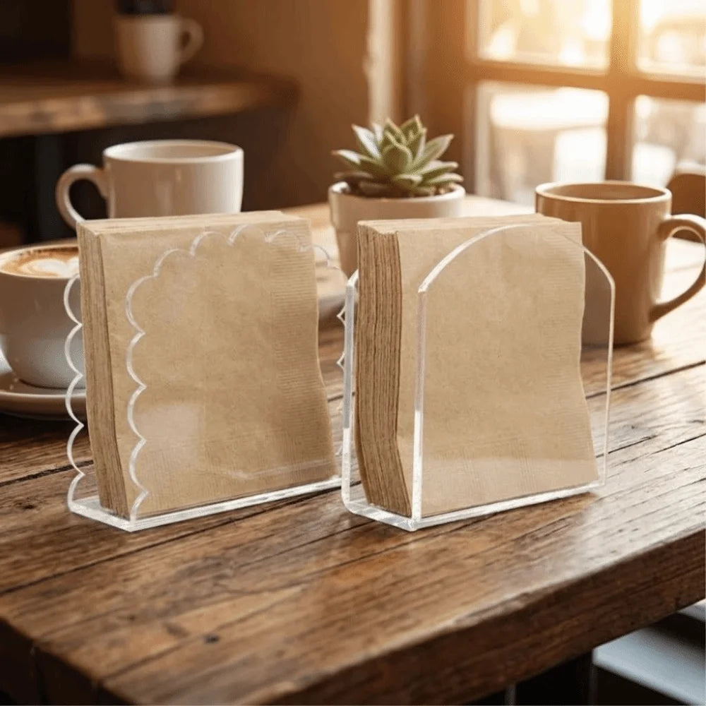 Transparent Acrylic Napkin Holder Vertical Holder Napkin Storage Napkin Organizer Freestanding U Shaped Tissue Box Dispenser Oasis Select