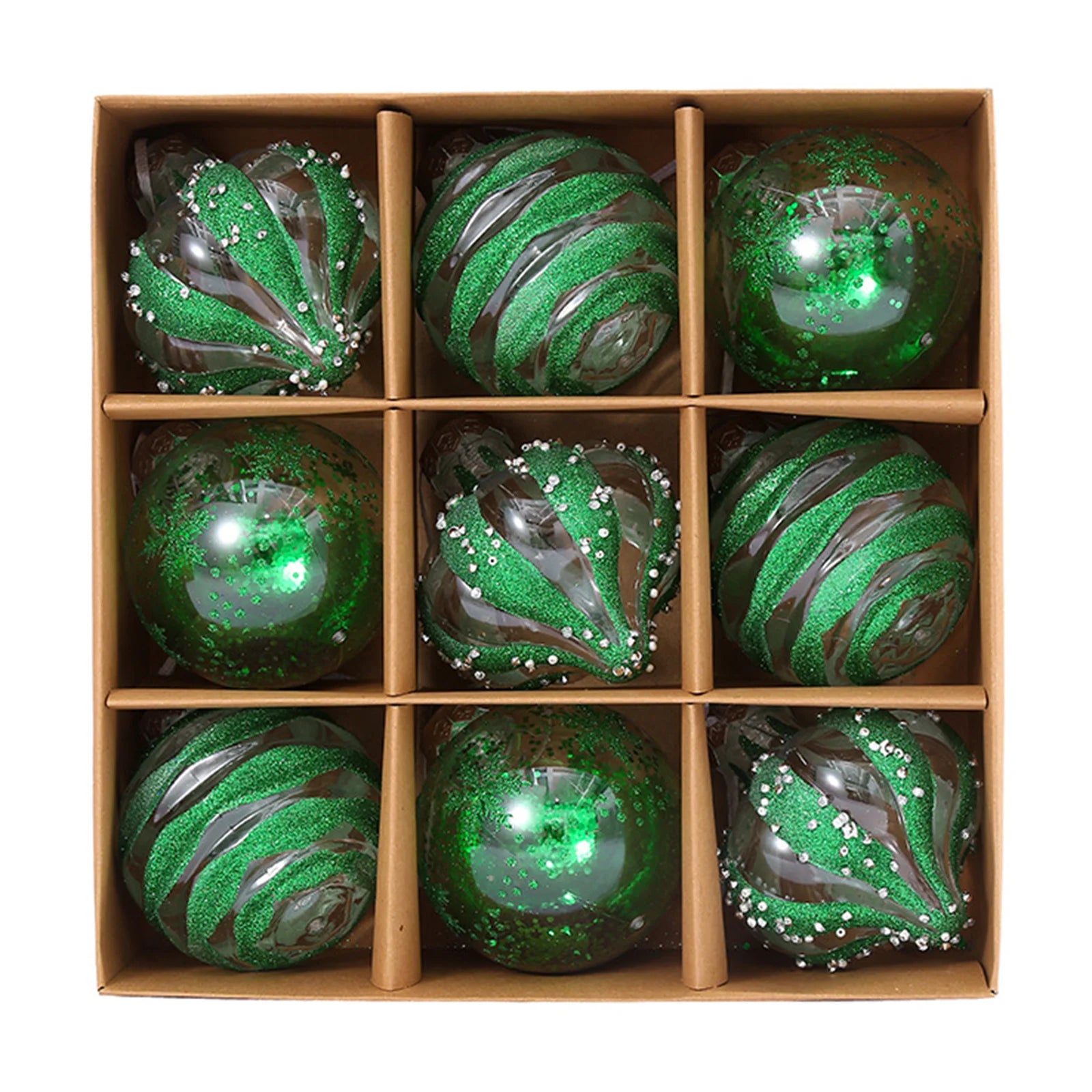 12/9/4/3PCS Christmas Balls Christmas Tree Ornaments Ball 8/6cm Xmas Hanging Tree Pendants Home Party Decor 2024 New Year Gifts Oasis Select Green China Mainland