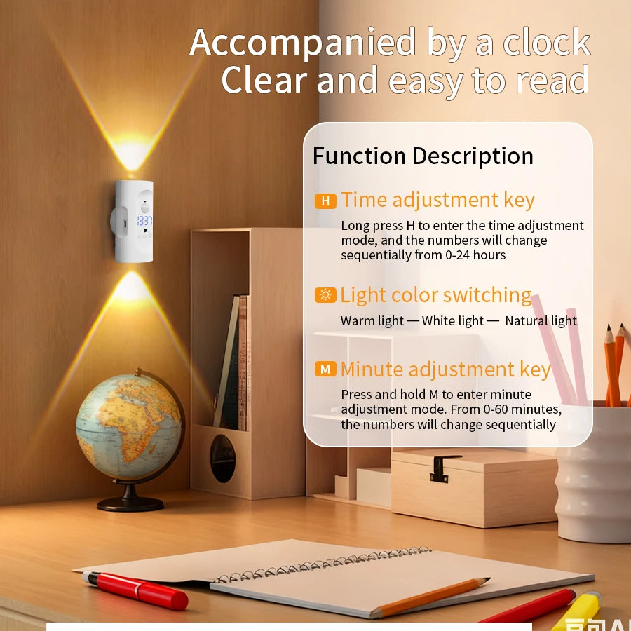 Motion Sensor LED Wall Light – 3 Colors Wireless Magnetic Spotlight LED Wall Light Oasis Select
