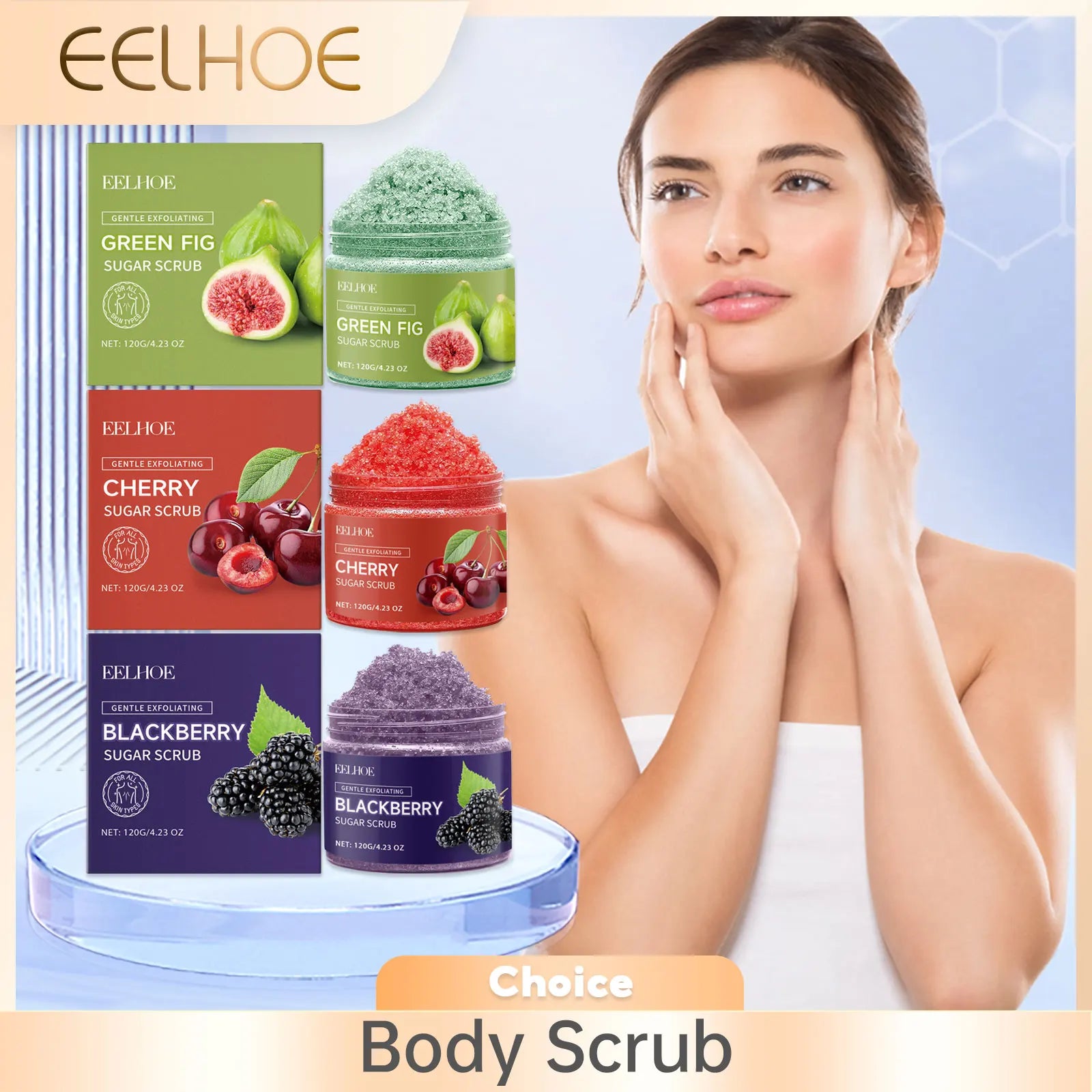 EELHOE Body Scrub – Exfoliating, Brightening & Moisturizing Body Exfoliating Scrub Oasis Select