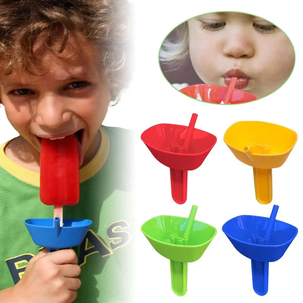 Portable Popsicle Protectors Drip Guard Holder Ice Cream Bracket Cartoon Style Anti-drip Tray Children Kids Home Party Necessity Oasis Select