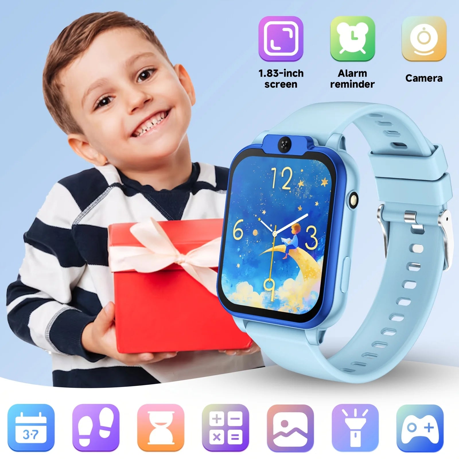 ERUN Kids Smart Game Watch – 18 Games, Camera & Pedometer