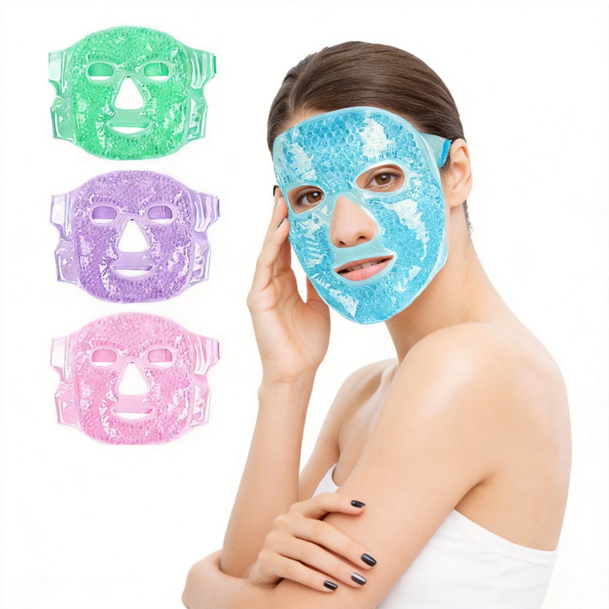 Reusable Facial Gel Ice Pack Mask – Hot & Cold Compress Beauty