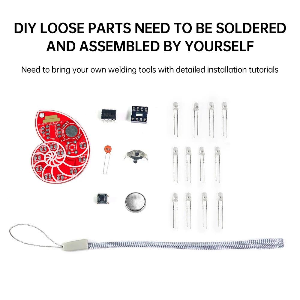 Soldering Learning Kit LED Seashell SMD SMT DIY Electronic Kit for Soldering Practice Learning Light Accessories Oasis Select