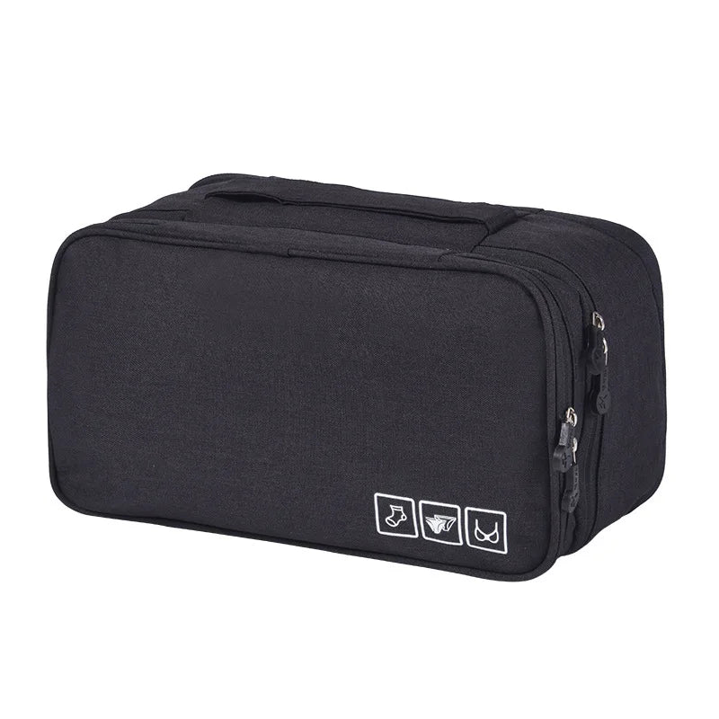 Travel Bra & Underwear Organizer Bag – Waterproof with Dividers