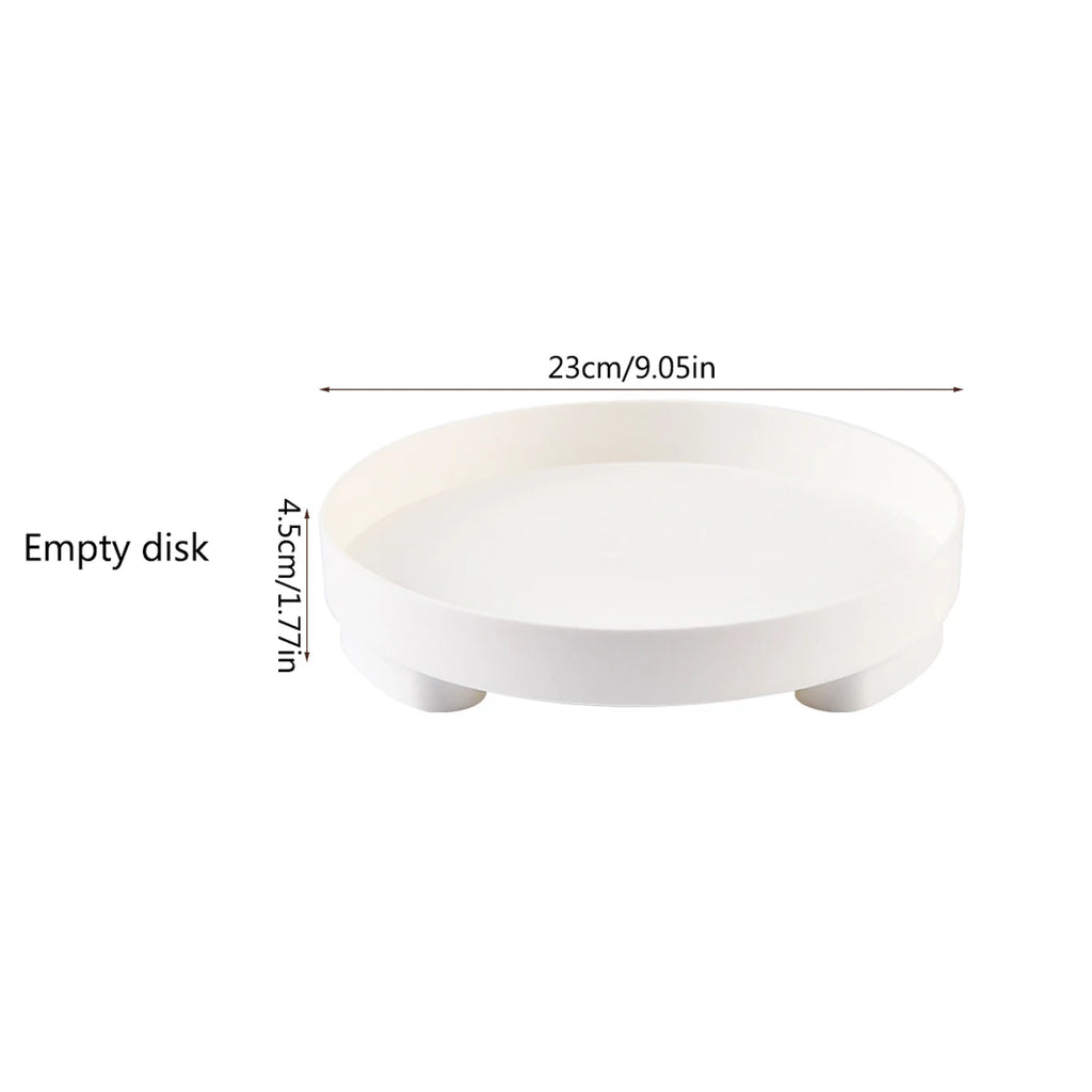 Minimalist Style Circular Wooden Tray For Living Room, Home Snacks, Aromatherapy, Cosmetics, Jewelry Storage Tray Oasis Select Empty disk