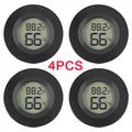 4PCS LCD Digital Thermometer Hygrometer Indoor Room Electronic Temperature Humidity Meter Sensor Gauge Weather Station Home ﻿ Oasis Select Black
