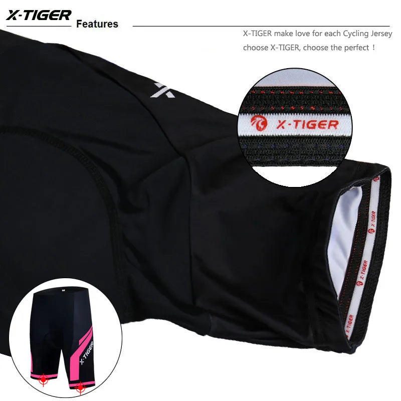 X-Tiger Women's Cycling Shorts Shockproof MTB Mountain Bicycle Shorts Breathable Lycra Sport Cycling Clothes Oasis Select
