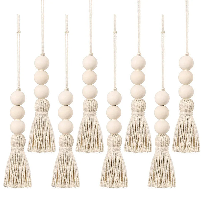 4/8Pcs Tassel Ornaments DIY Crafts Modern Boho Hanging Decorations Tassel Pendants for Backdrop Dorm Bedroom Curtain Home Decor Oasis Select 8