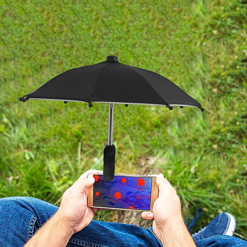 Mobile Phone Holder Sunscreen Umbrella Clip Outdoor Mobile Phone Fixed Umbrella Rain Parasol Mobile Phone Anti-Reflective Oasis Select